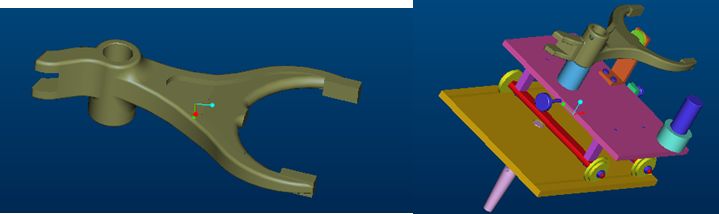 變速箱撥叉組合高頻淬火工裝的設計(圖3)
